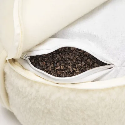 zafu méditation Yogom en laine garniture sarasin