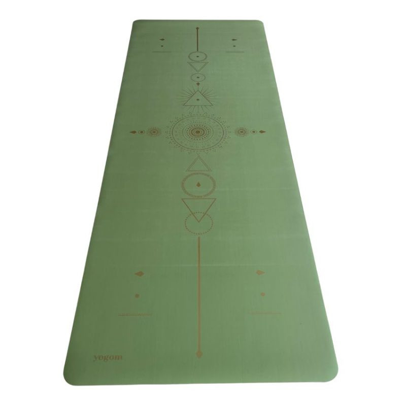 Tapis de yoga Star Samadhi Vert doré Yogom