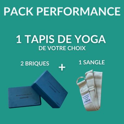 Pack Yomad tapis de yoga épais + 2 briques + 1 sangle Yogom -20%