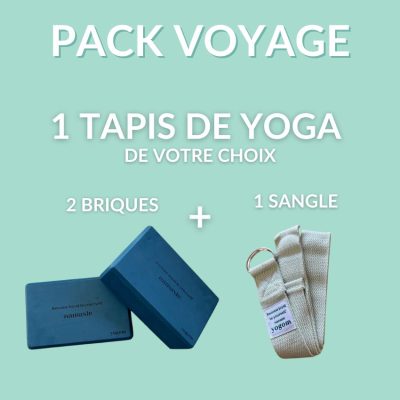 Pack Voyage tapis de yoga pliable + 2 briques + 1 sangle Yogom -20%