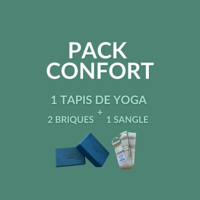 Pack Confort tapis de yoga + 2 briques + 1 sangle Yogom -20%