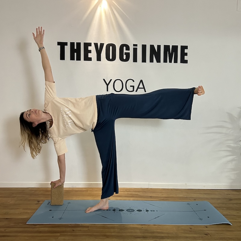 Tapis de yoga épais Yomad Totem 8 mm Bleu gris – Image 2