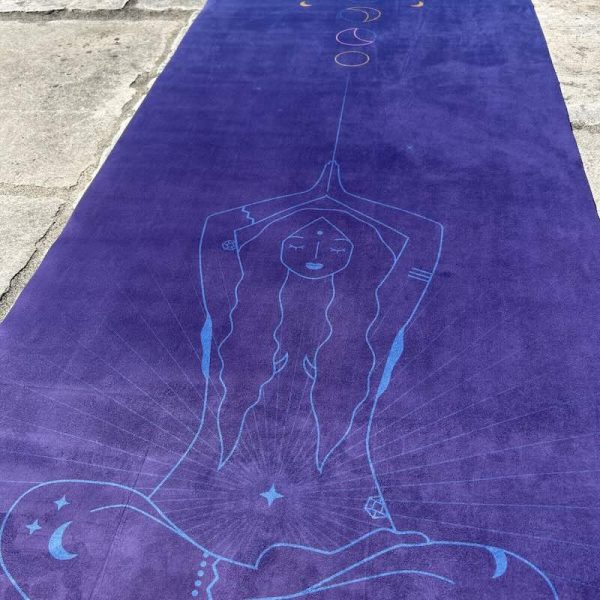Tapis de yoga de voyage Yogom Collab Blandine Augier - Divine de Yogom - focus design
