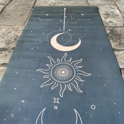 Tapis de yoga Fitness Performance Soleil foncé Yogom focus design