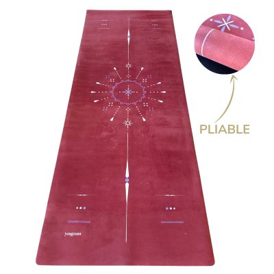 Tapis de yoga de voyage Surya fraise Yogom