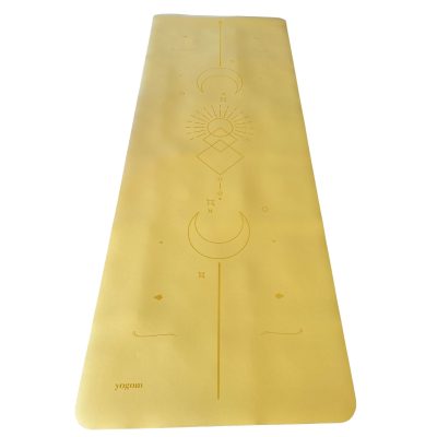 Tapis de yoga Star Solaire jaune Yogom