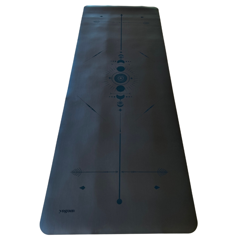 Tapis de yoga Star Totem. noir Yogom