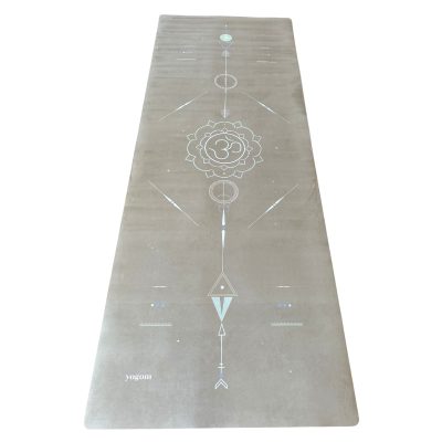 Tapis de yoga Performance Om taupe Yogom