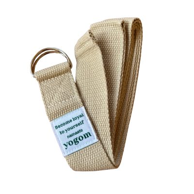 Sangle d'étirement en coton beige Yogom