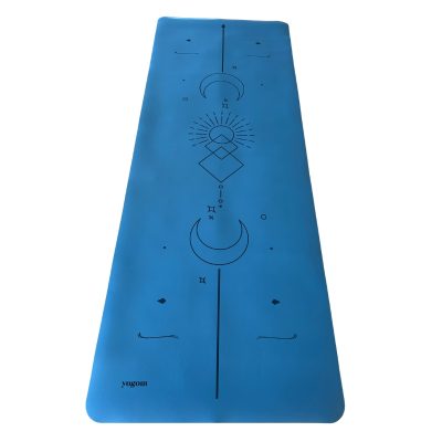 Tapis de yoga Star Solaire bleu Yogom