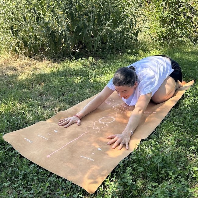 Tapis de yoga de voyage Samadhi ocre Yogom