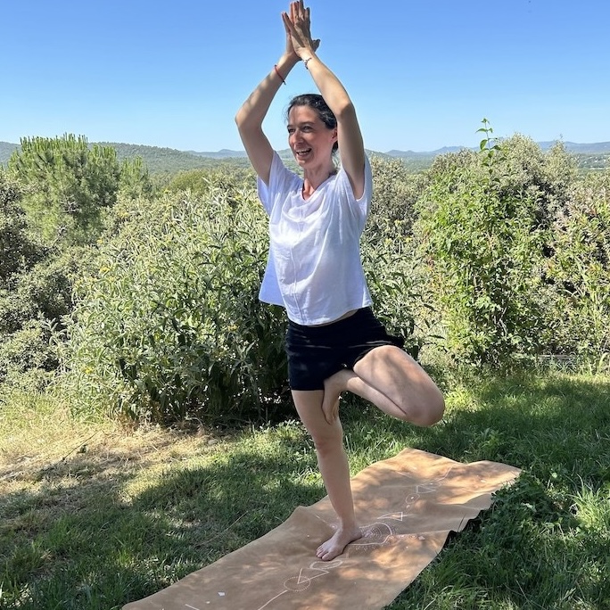 Tapis de yoga de voyage Samadhi ocre Yogom