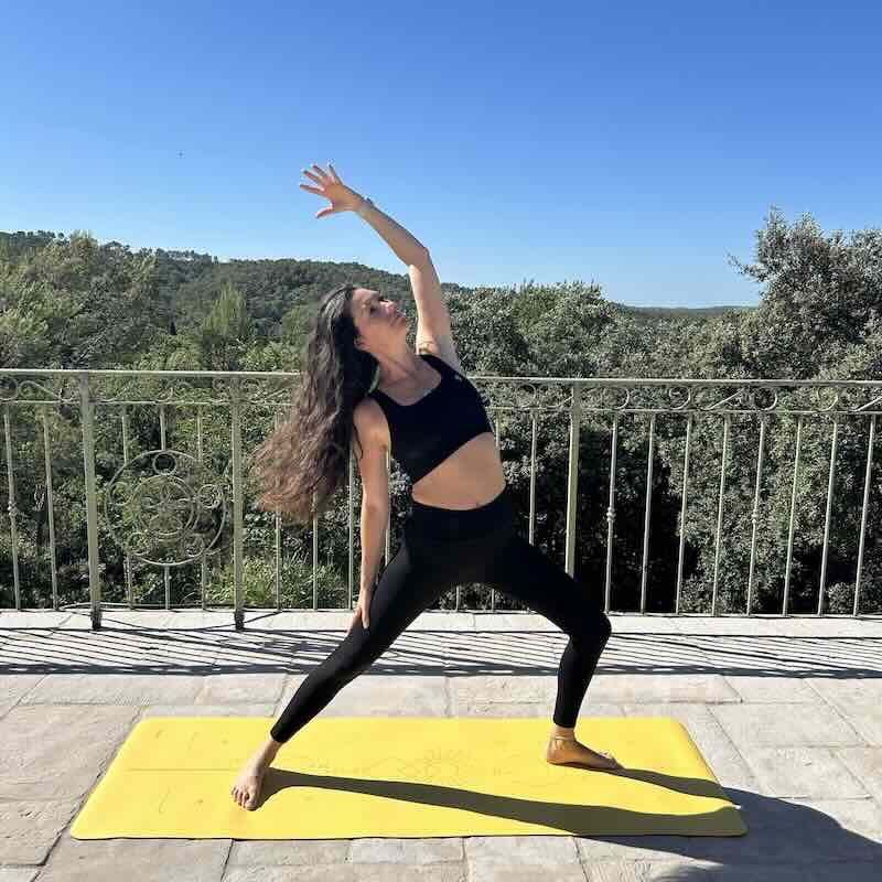Tapis de yoga Star Solaire jaune Yogom