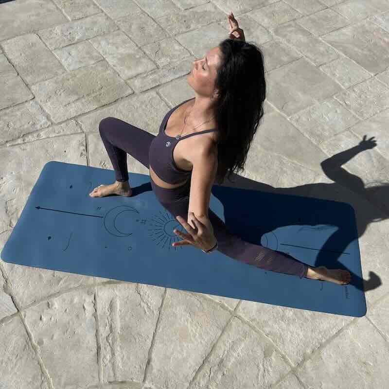 Tapis de yoga Star Solaire bleu Yogom