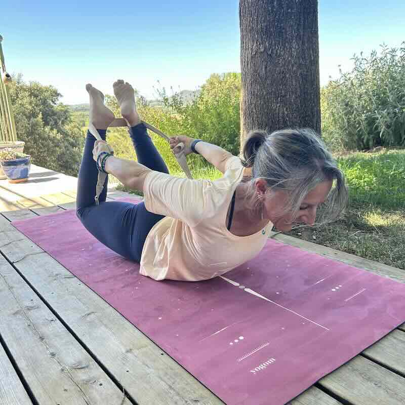 Tapis de yoga Fitness Performance Lune rose focus design